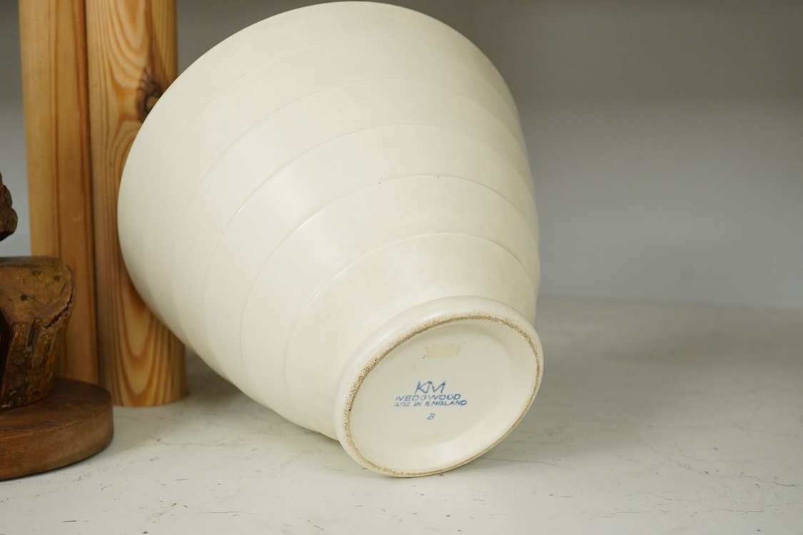 A Keith Murray for Wedgwood, a banded bowl, stamped to the base, 14cm high